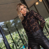 Camisa de Renda Preto