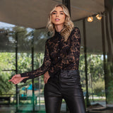 Camisa de Renda Preto