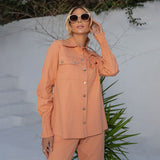 Camisa Utilitaria Sarja Caramelo