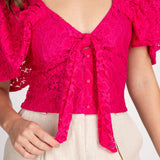 Cropped Renda  Pink