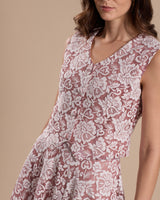 Colete Alfaiataria Renda Rosa