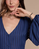 Vestido mullet azul marinho