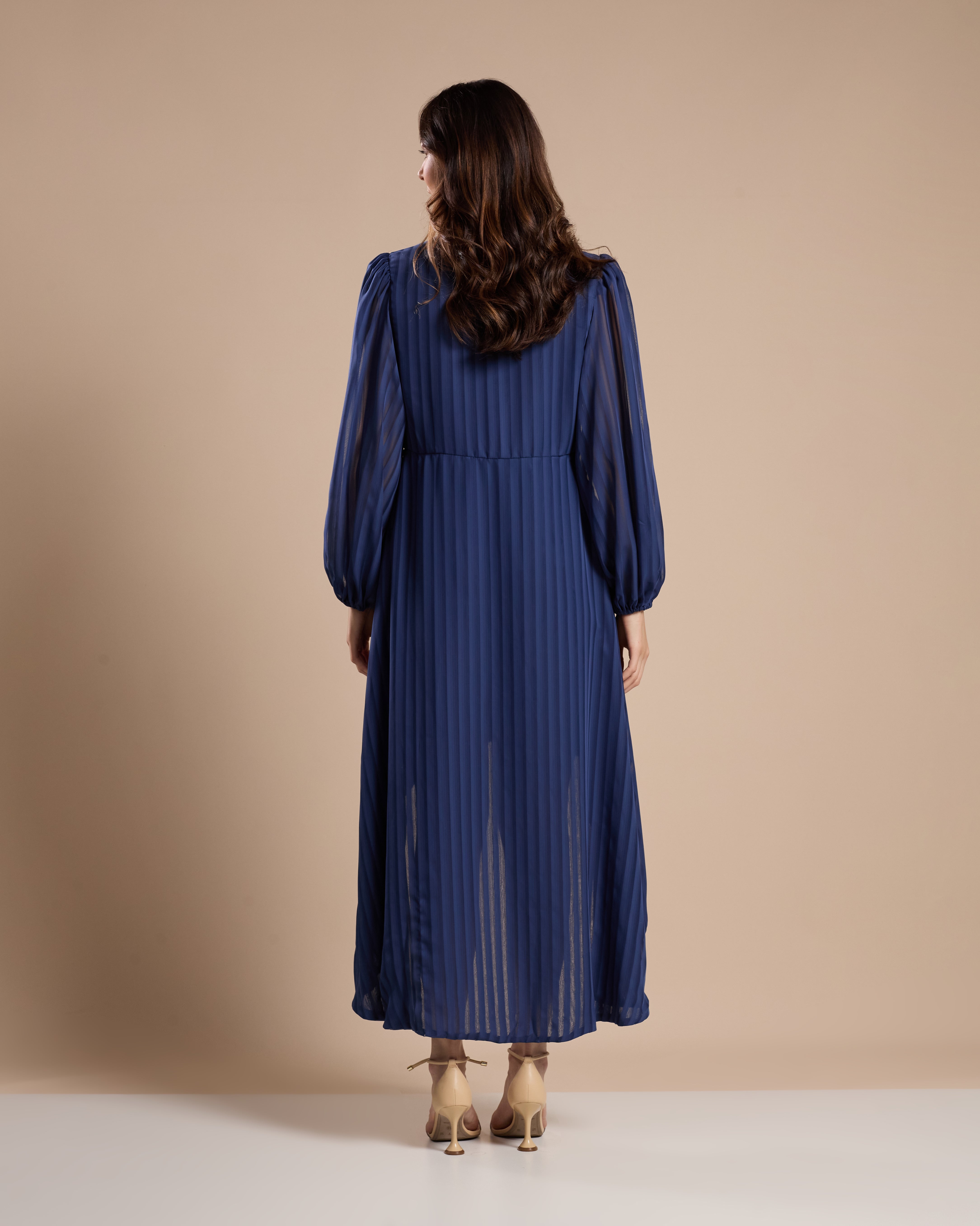 Vestido mullet azul marinho