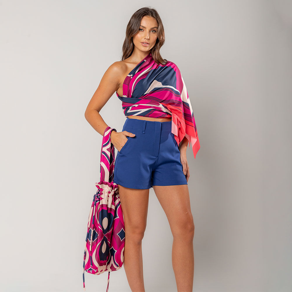 Saida de Praia + Bolsa Rosa