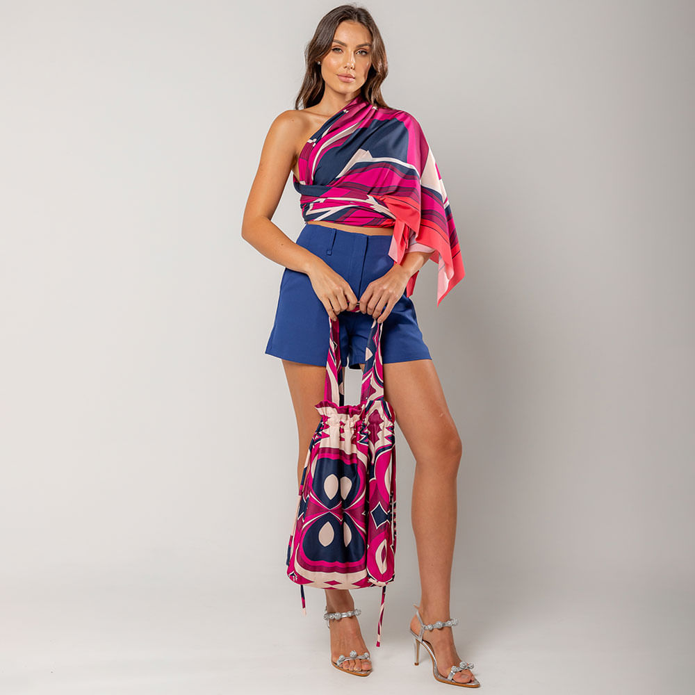 Saida de Praia + Bolsa Rosa