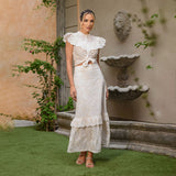 Saia Babados Laise Offwhite