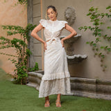 Saia Babados Laise Offwhite