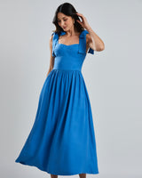 Vestido Midi Laço Azul