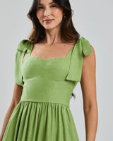 Vestido Midi Laço Verde