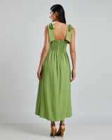 Vestido Midi Laço Verde