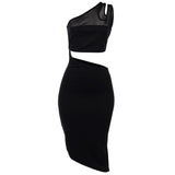 Vestido Recortes  Preto