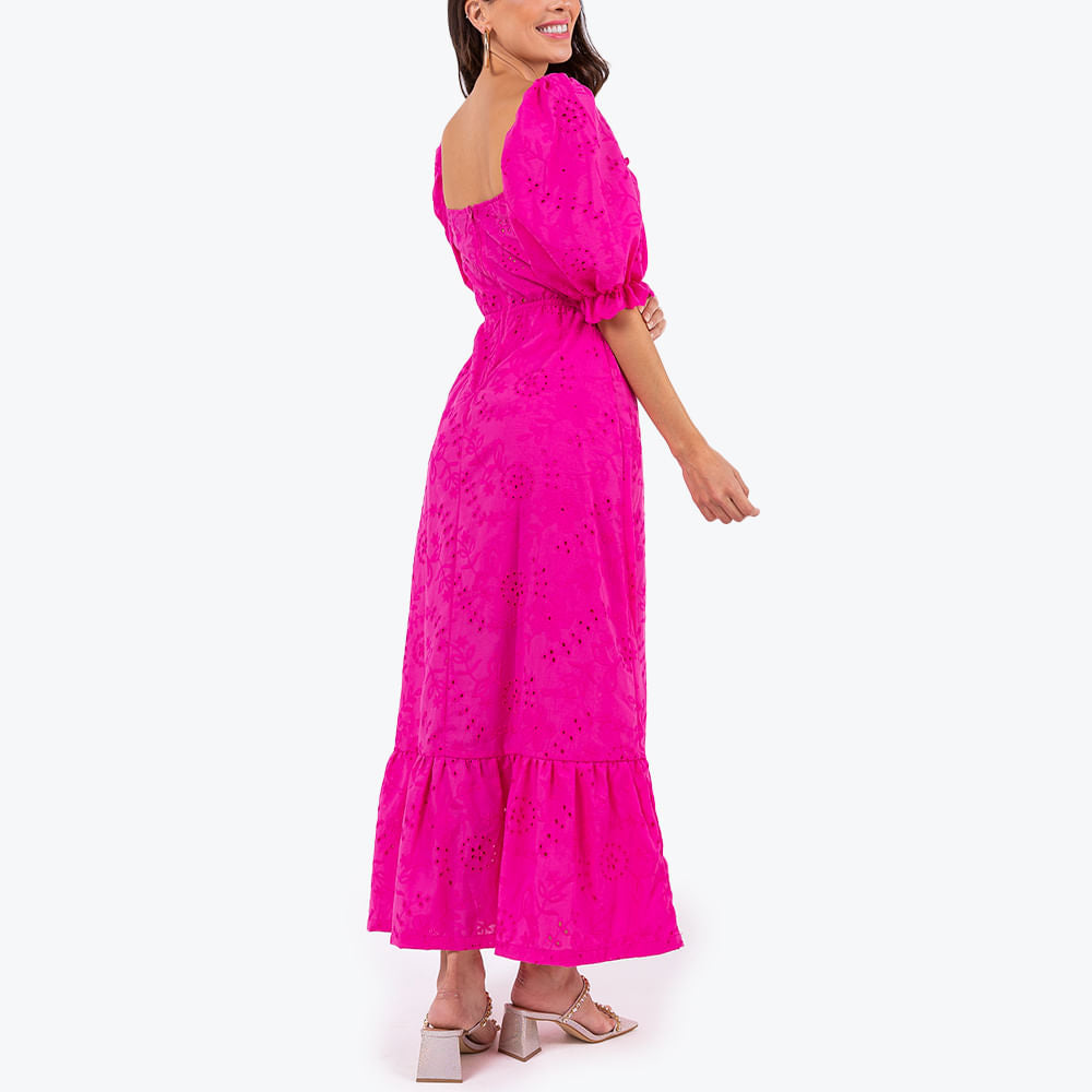 Vestido Corpete Laise Pink