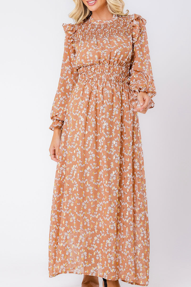 Vestido Longo Fluido Nude