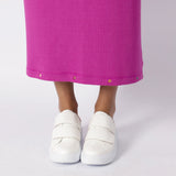 Vestido  Gola Polo  Longuete  Pink