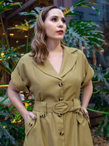 Vestido Longuete Alfaiataria Verde