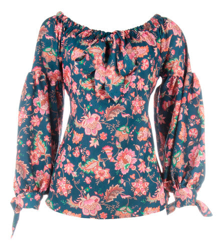 Blusa Ombro A Ombro Floral - M