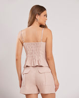 Conjunto  Short e Colete Rose