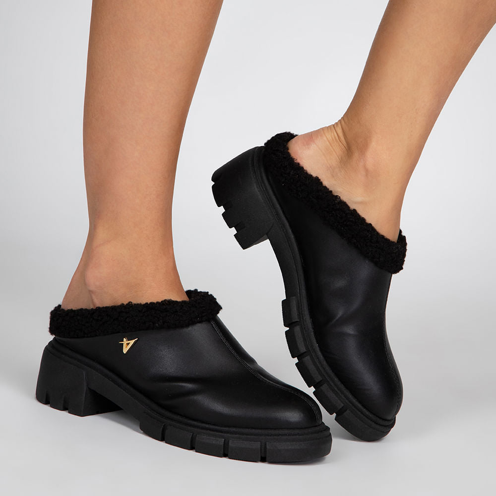 Bota Mule Solado Tratorado Preto