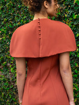 Vestido Longo Capa Telha