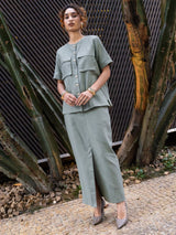 Conjunto Saia  e Camisa Verde