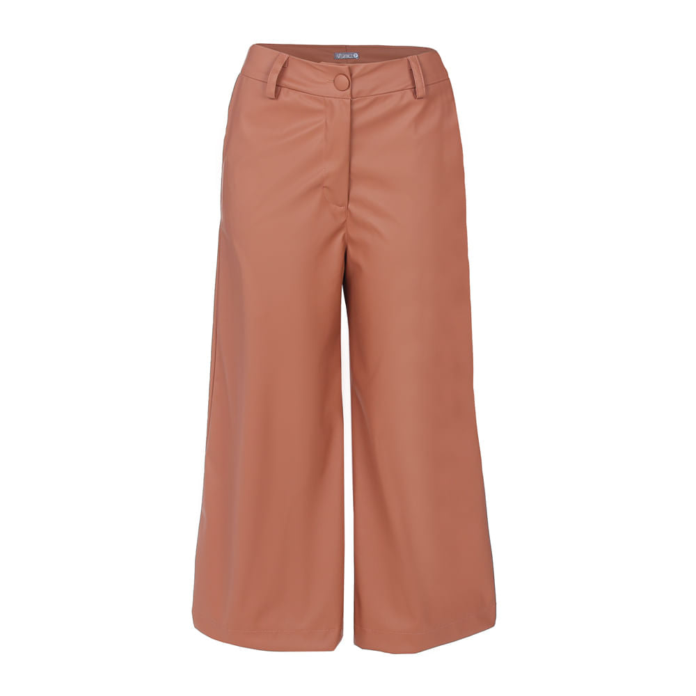 Calça Pantacourt Cintura Alta  Caqui