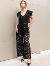 Top Bordado Preto