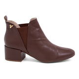 Bota Feminina Cano Curto Salto Baixo Marrom