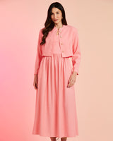 Casaqueto Gola Militar Rosa