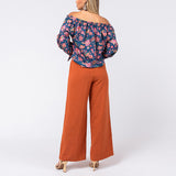 Blusa Ombro A Ombro Floral - G