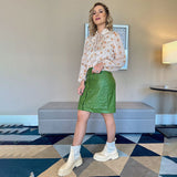 Bota Coturno Tratorada Cano Médio Offwhite