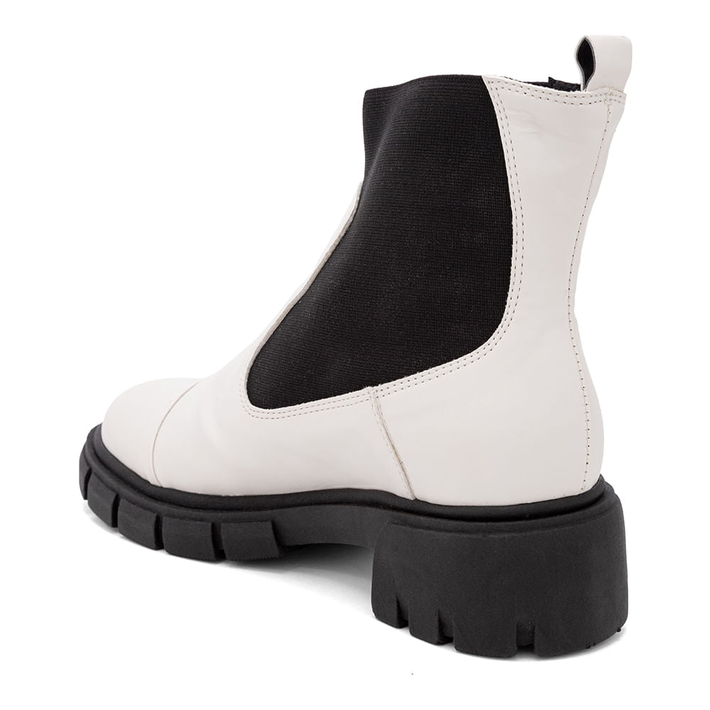 Bota Coturno Tratora Cano Médio  Offwhite