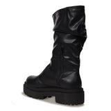 Bota Feminina Cano Longo Over Salto Tratorado Preto