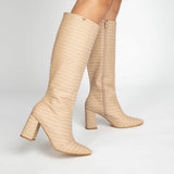 Bota Feminina Cano Longo Bico Fino
