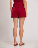 Conjunto  Short e Colete Vinho