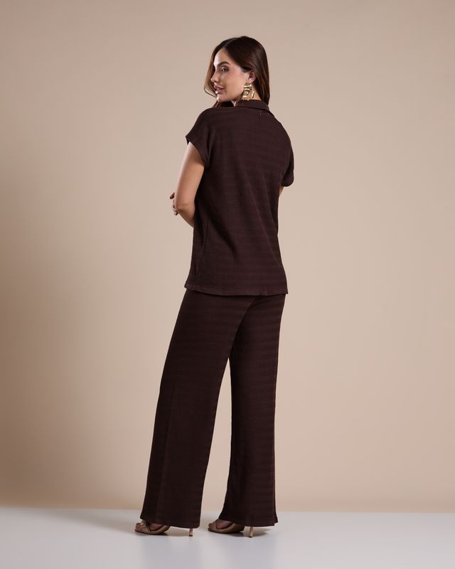 Conjunto Tricot Model Marrom