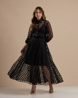 Conjunto Poá Elegante Preto